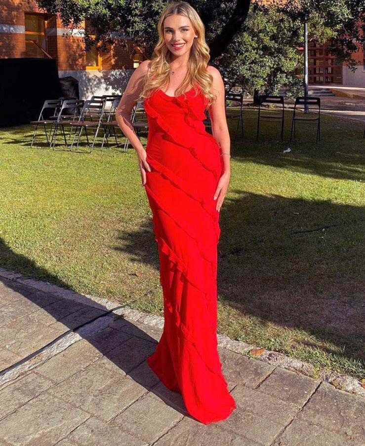 欧美时尚气质长款吊带连衣裙辣妹沙滩裙性感Sexy backless dress