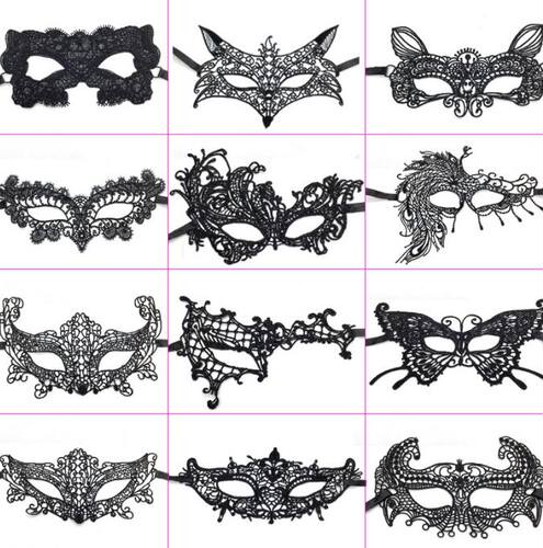 Sexy Women Black Lace Eye Face Mask Masquerade Party Ball