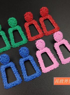European geometry Trapezoid Retro fashion earring lady