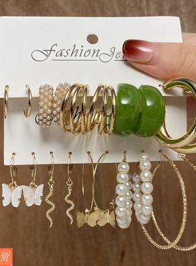 5pcs Set Earring Creative Simple Bohemia ear studs Women耳环