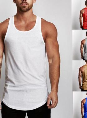 gym clothes tank top sportswear vest men 网眼背心男 速干坎肩