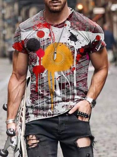 2022 new 3D graphic T-shirt men's fashion casual top shirts