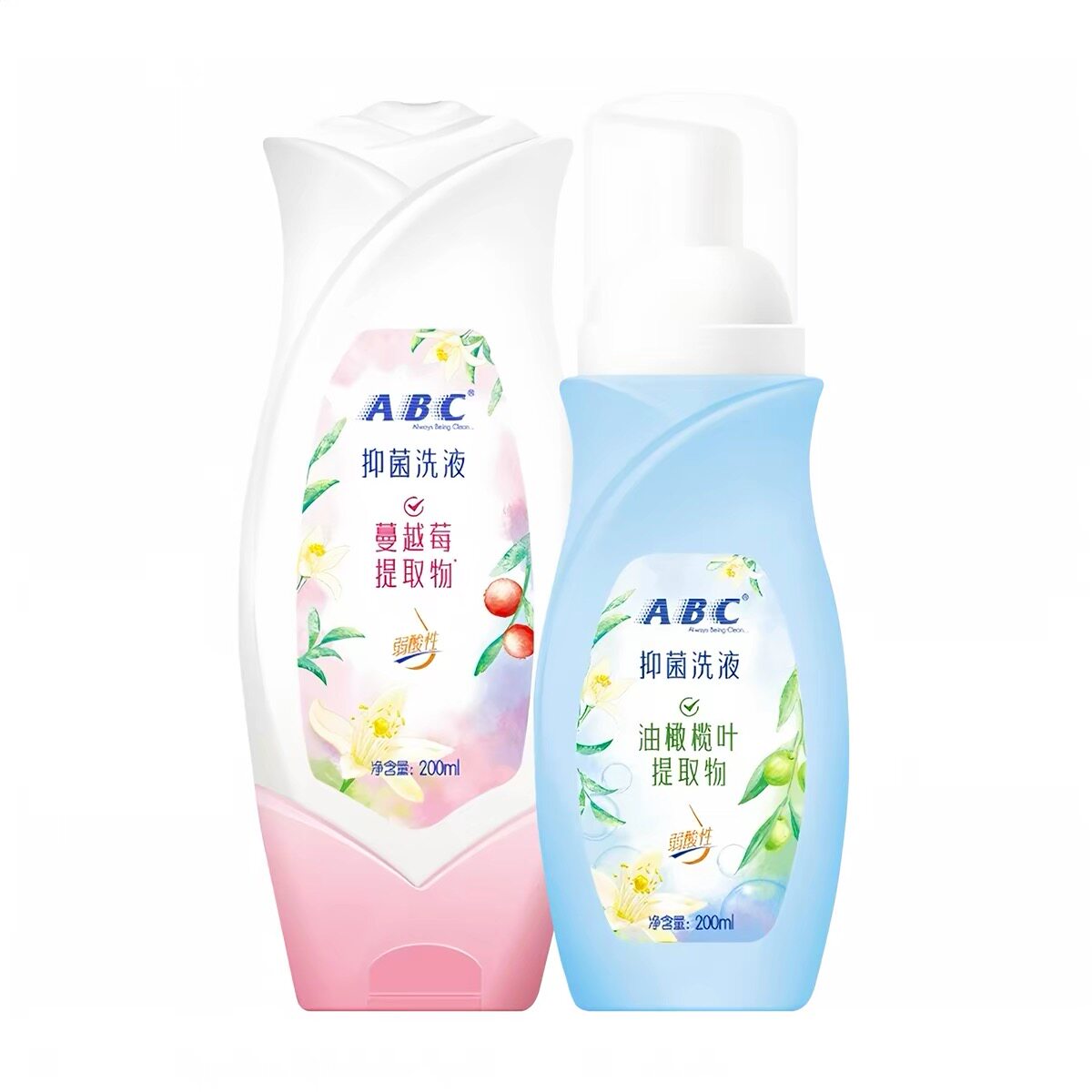 ABC女性私护洗液洗护私密处阴道外阴卫生温和男士泡沫清洁液200ml