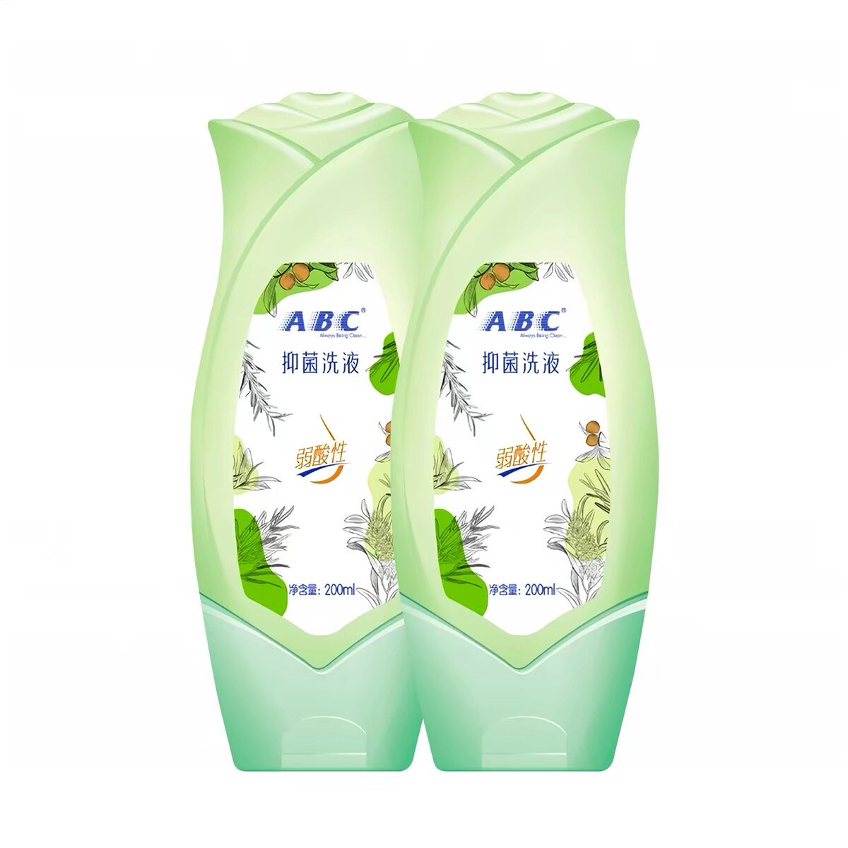 ABC正品女性私处卫生护理液草本洗液茶树精华温和止痒抑菌200ml*2
