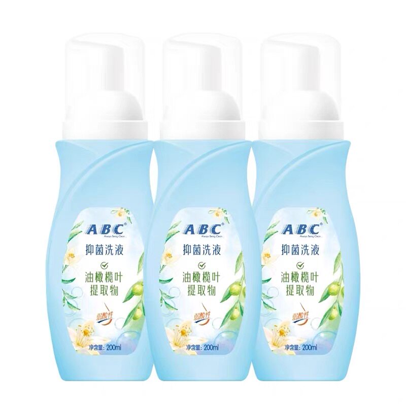 ABC泡沫私处护理液女性清洁抑菌阴道洗护私密清洗去异味200ml*3瓶