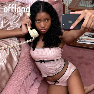 「林小宅同款」Offland RonnieBeachtown Betty 蕾丝边分体泳衣