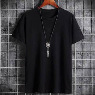 shirt tshirt 运动T恤衫 white 男 t恤纯色短袖 men大码 mens for