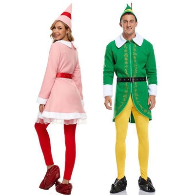 圣诞节cosplay男女扮演服Christmas elf costume 圣诞节精灵衣服