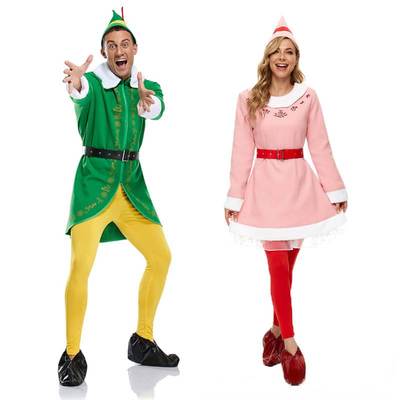 Christmas Buddy Elf Cosplay Costume Green Suit for Women