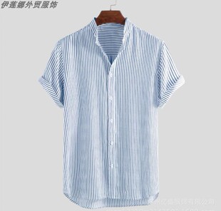 striped shirt 条纹短袖 for 男4XL 大码 men tops shirts plussize