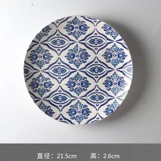 造作呈奢 | 陶瓷盘 个性复古圆形水果盘餐盘 摩洛哥 异域 风情在类目 家居饰品, 装饰器皿, 装饰坐盘/挂盘中 - 来自Buy2taobao.com提供专业的淘宝代购服务