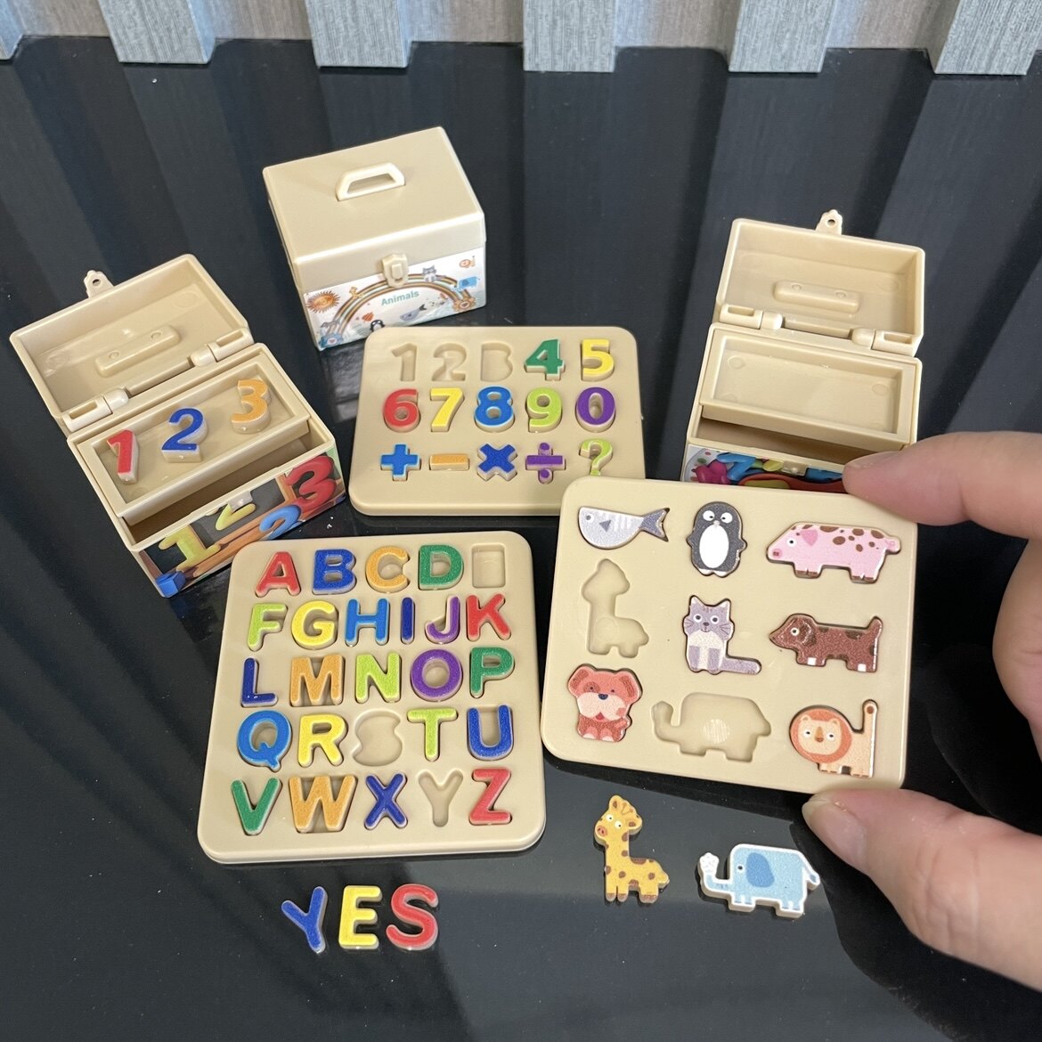 微缩迷你英文字母拼图积木数字动物娃屋摆件仿真食玩袖珍玩具