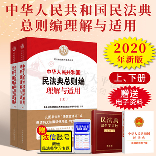正版 2020民法典司法解释总则编理解与适用中华人民共和国民法典总则编理解与适用全2册民法典理解与适用系列民法典2020总则编