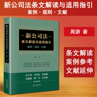 新公司法条文解读与适用指引 周游著 2024新公司法条文解读案例参考文献延伸 公司法实用工具书 2024新书 案例·规则·文献 现货