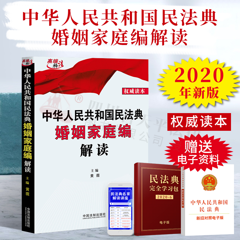 现货正版 民法典2020年版解读婚姻家庭编 中华人民共和国民法典解读婚姻家庭编 黄薇主编 民法典逐条解释 条文的理解与适用解读 书籍/杂志/报纸 民法 原图主图