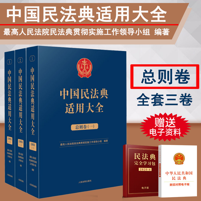 正版2023新书 中国民法典适用大全 总则卷 全三册 法典卷法规汇编关联规定条文释义指导案例类案检索法律实务书籍 人民法院出版社