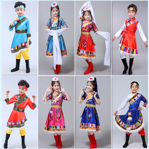 民族演出服亦沾衣质量国女童藏族