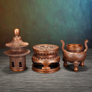 故宫宝鼎塔炉复古办公家居装饰摆件桌面摆件三足香炉仿古礼品