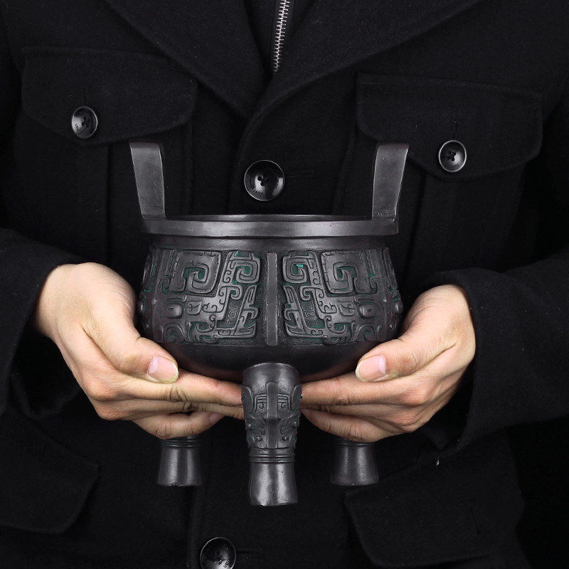 五耳龙纹鼎客厅复古桌面摆件中国风家居摆件铜制精美桌面供奉摆件,家居饰品,桌面摆件,淘宝优惠券,粉丝福利购,淘宝优惠卷