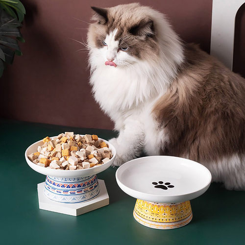 猫碗食盆宠物陶瓷水碗狗狗粮碗