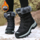 大码 保暖加绒加厚防寒防滑东北户外滑雪棉鞋 雪地靴女2025新款 冬季