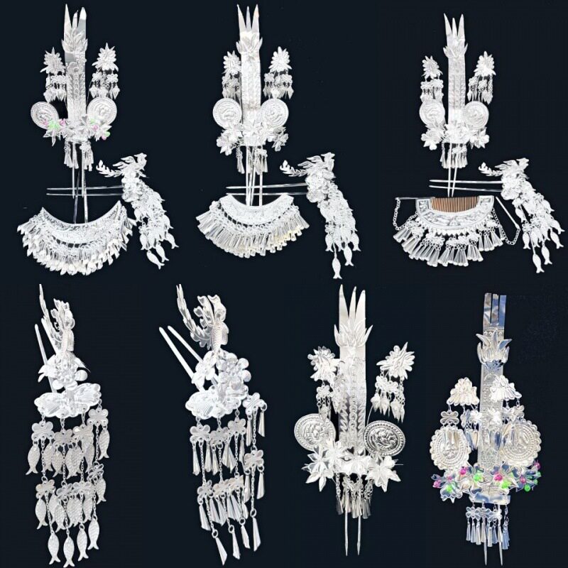 苗族头饰少数民族侗族梳子发簪演出服配饰银梳子发簪女满减优惠券