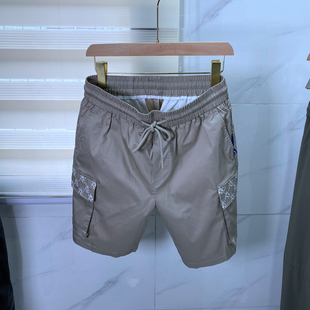 B备潮牌时尚 多口袋五分裤 男士 百搭凉感宽松休闲短裤 F487 工装 夏季