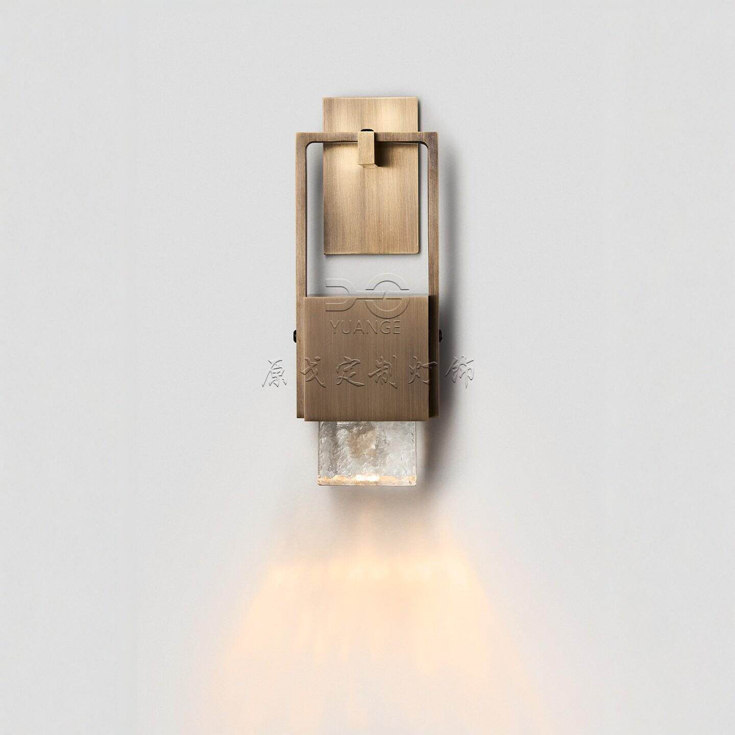 中山工厂直销轻奢水晶玻璃不锈钢古铜现代简约创意壁灯客厅卧室床