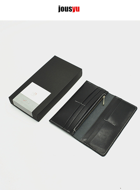 jousyu秋实余工作室倾心手作意大利牛皮长款钱包手工缝制头层牛皮