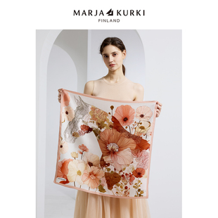 MARJAKURKI玛丽亚古琦双面桑蚕丝真丝方巾丝巾女2026马年限定礼盒
