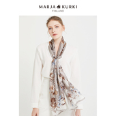MARJAKURKI玛丽亚古琦真丝丝巾妈妈纱巾围巾披肩女外搭送长辈礼物