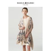 MARJAKURKI玛丽亚古琦进口双层双面印花桑蚕丝真丝丝巾大披肩围巾