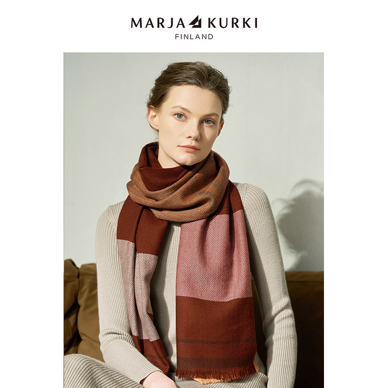 MARJAKURKI玛丽亚古琦羊毛围巾女冬季针织披肩外搭红色围巾妈妈款,服饰配件/皮带/帽子/围巾,围巾/丝巾/披肩,淘宝优惠券,粉丝福利购,淘宝优惠卷