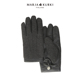 MARJAKURKI玛丽亚古琦黑色羊皮手套男士 骑行保暖羊毛拼接真皮手套