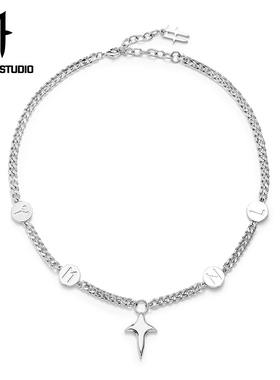 horm1十字架项链吊坠t简约锁骨链