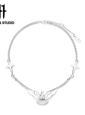 horm1信鸽双拼项链ins嘻哈风原创