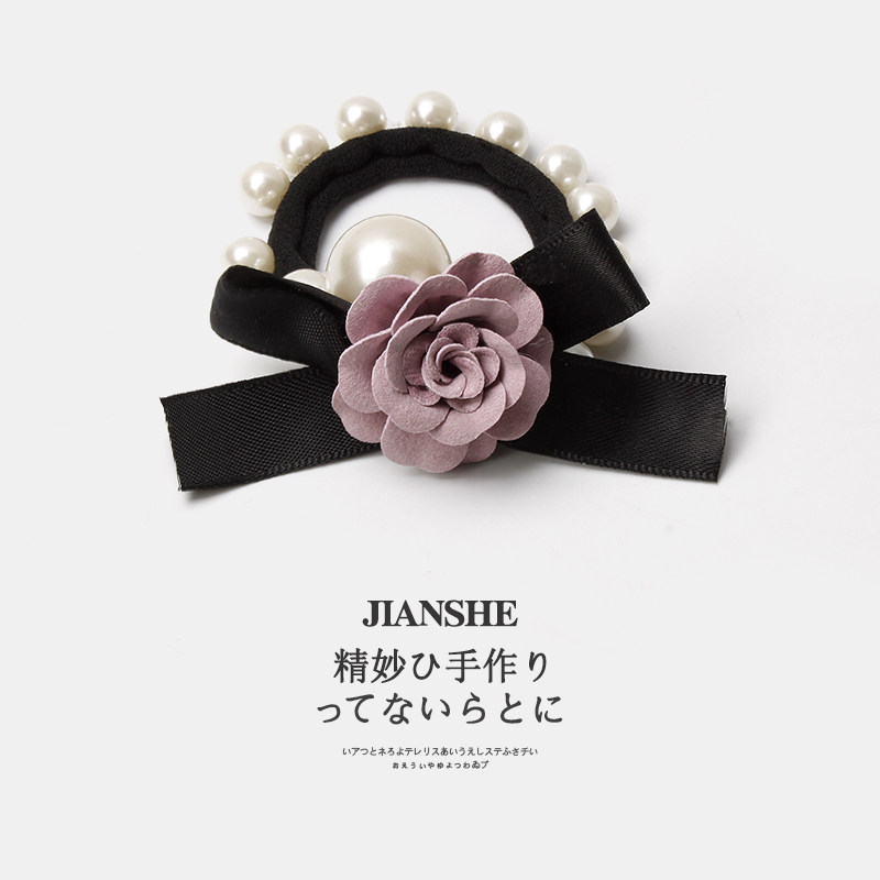 法式气质玫瑰花珍珠发圈时尚百搭蝴蝶结头绳绑发皮筋马尾发绳头饰,饰品/流行首饰/时尚饰品新,发饰,淘宝优惠券,粉丝福利购,淘宝优惠卷