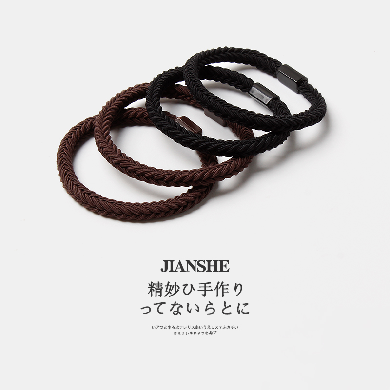 高弹力编织橡皮筋头绳2025年新款