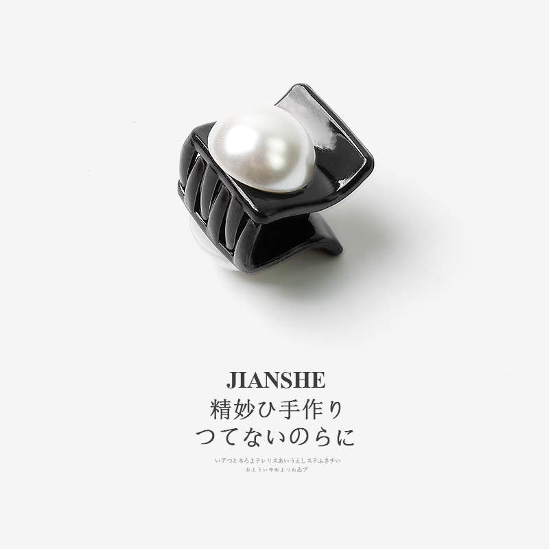 法式赫本风珍珠小发夹网红刘海夹