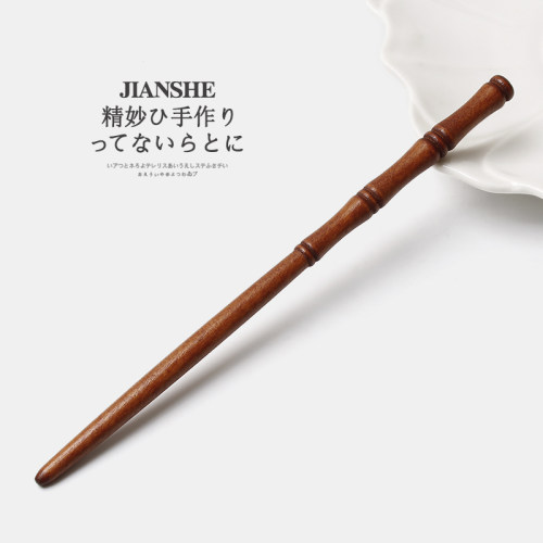 竹节木质发簪日常简约百搭盘发簪