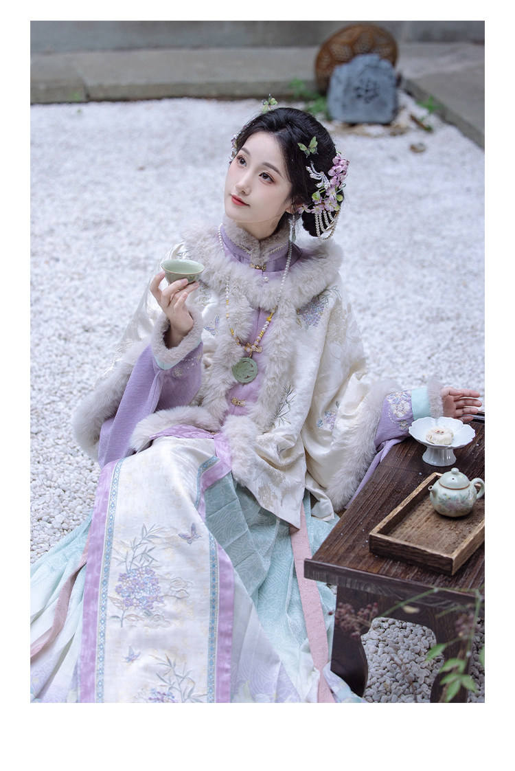 汉服女冬季加绒加厚明制马面裙套装2025新款中国风古装超仙气古风