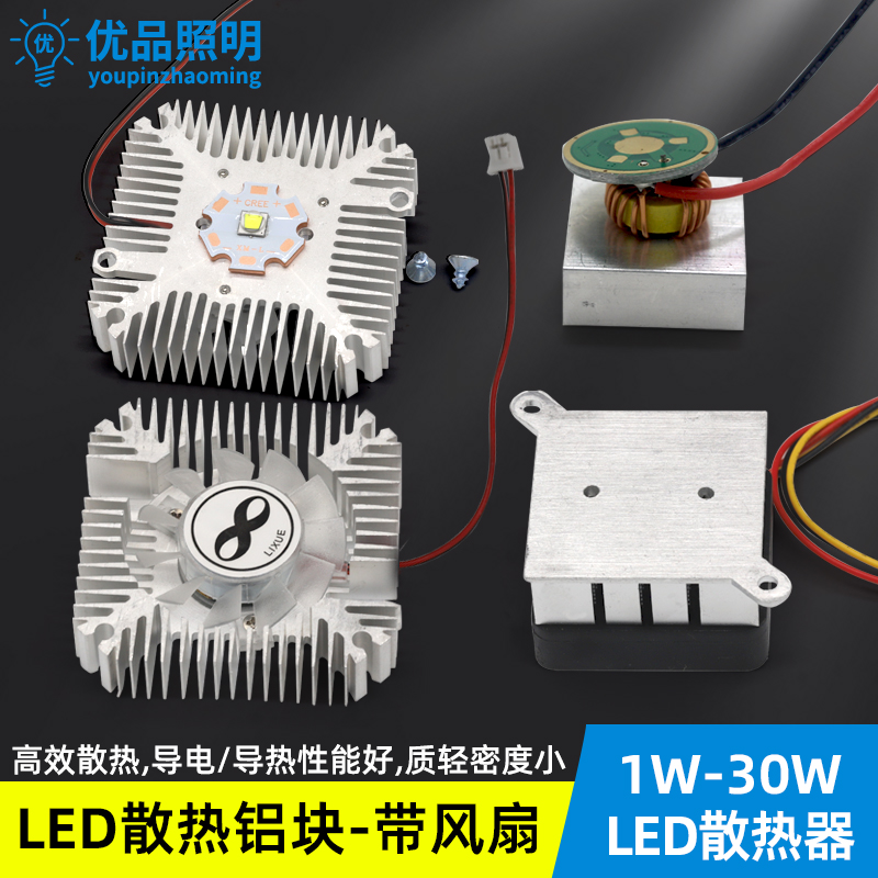 LED光源散热片风扇铝块导热块