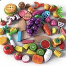 儿童厨房过家家玩具木制磁铁水果切切乐仿真蔬菜切切看亲子玩具