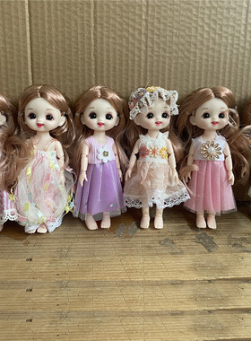 萌娃6分bjd30厘米娃娃公主套装23关节3D真眼洋娃娃过家家女孩玩具