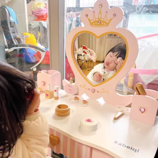 木质欧式梳妆台女孩过家家儿童化妆台女孩玩具宝宝益智模仿亲子