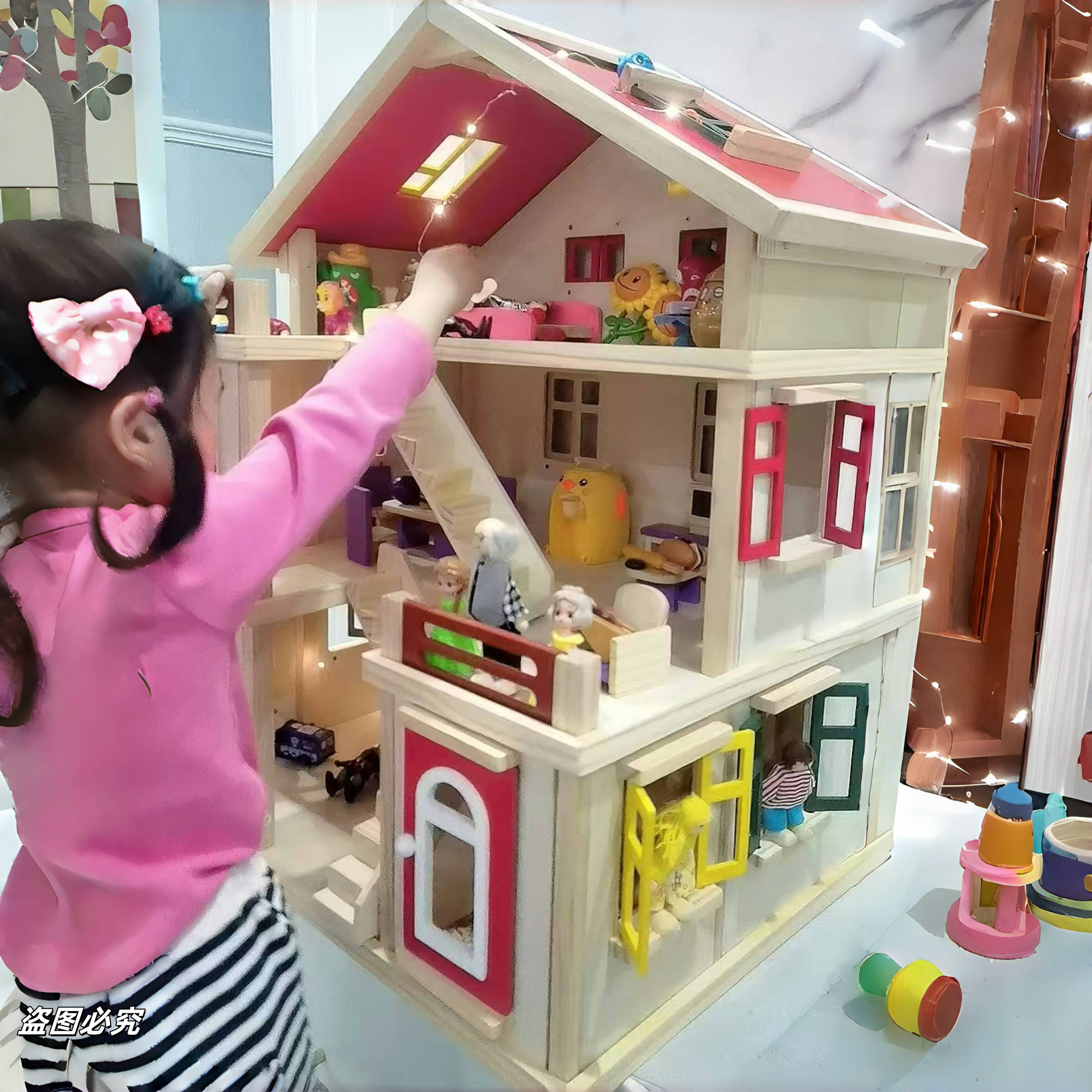 木制仿真大别墅儿童过家家扮家家早教益智儿童公主房子女孩玩具屋