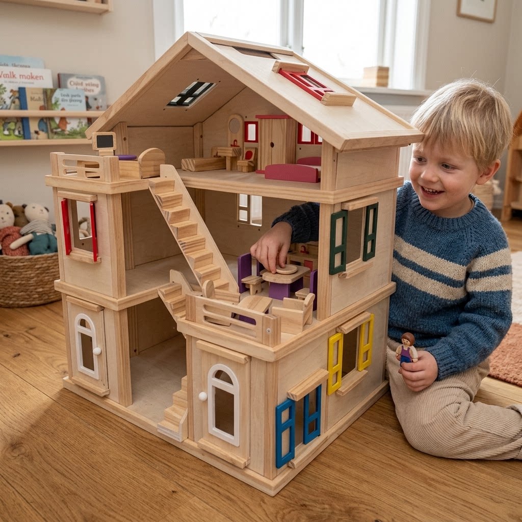 儿童过家家小房子玩具仿真别墅亲子互动宝宝益智娃娃家木制房子