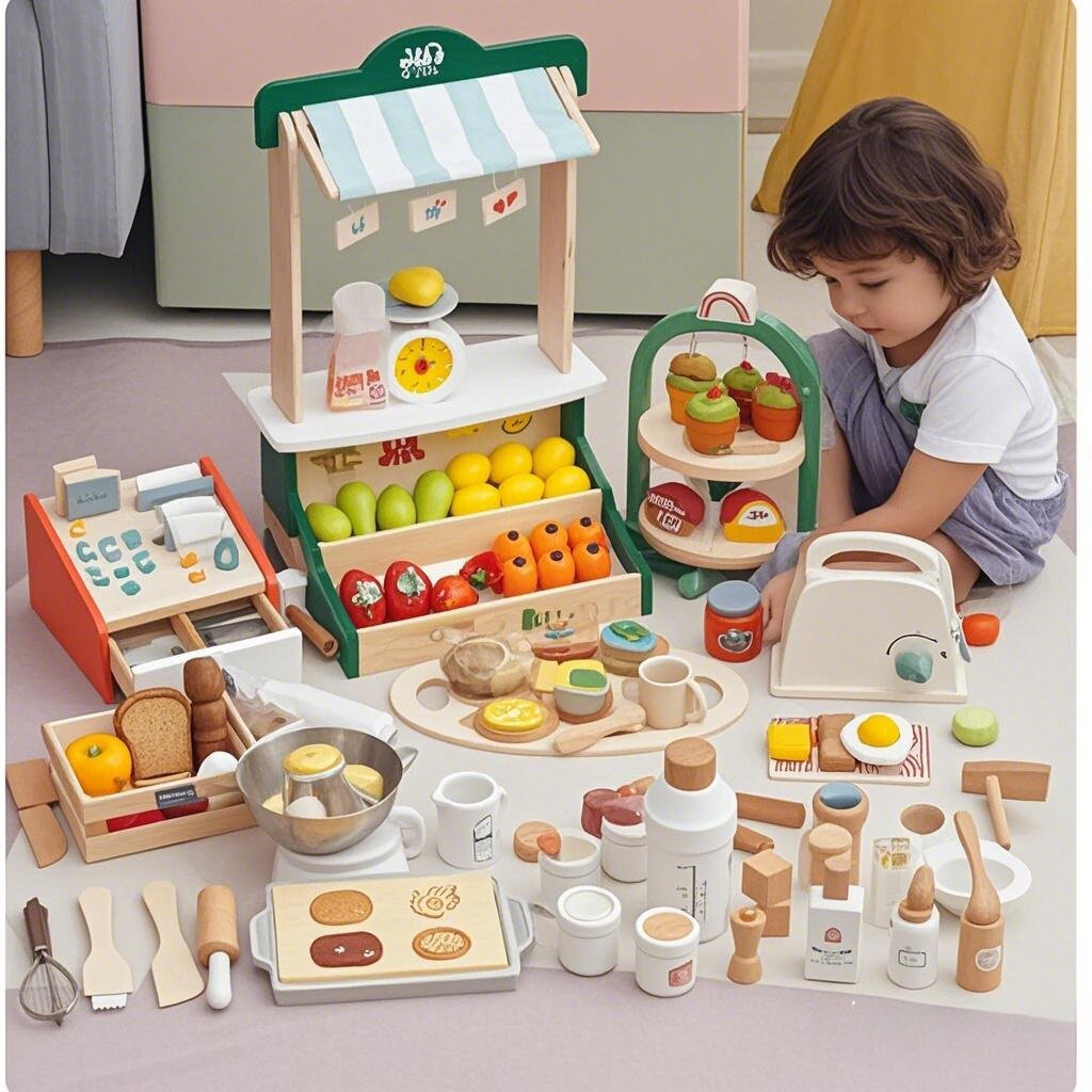 儿童仿真甜品店雪糕冰淇淋茶具托盘男孩女孩过家家木制玩具套餐,玩具/童车/益智/积木/模型,过家家玩具,淘宝优惠券,粉丝福利购,淘宝优惠卷