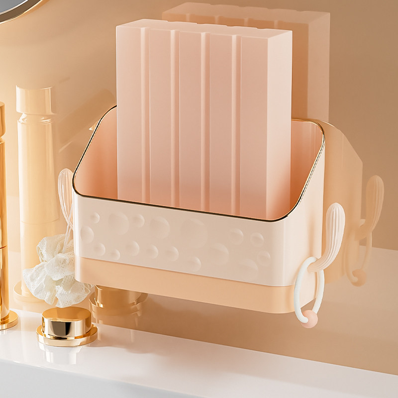 装肥皂香皂盒壁挂式免打孔家用高档沥水肥皂架置物架盒子浴室可爱