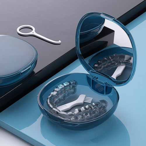 便携装假牙齿隐形牙套携带小盒子